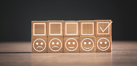 customer experience. Satisfaction survey and customer serviceの写真素材