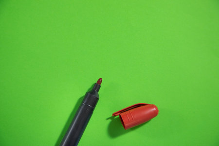 Marker on the green background.の写真素材