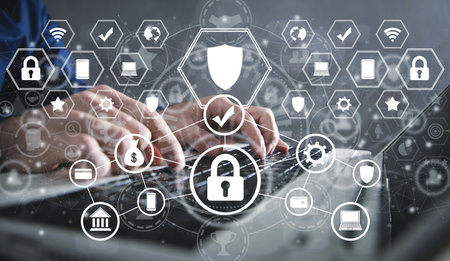 Concept Of Internet Security. network. technology. data security