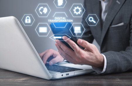 Digital transformation concept.Business. innovation. Technologyの写真素材