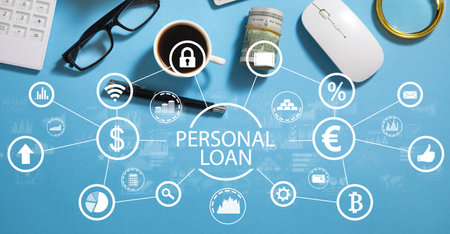 Concept of Personal Loan with a business object. businessの写真素材