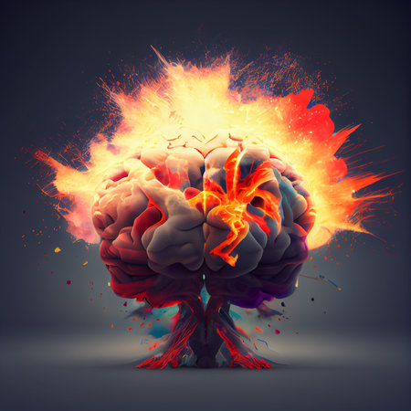 human brain. inspiration and creativity. Generative AIの素材