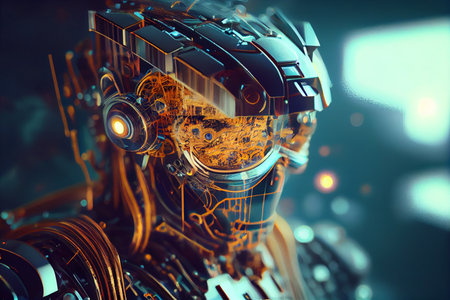 artificial intelligence robot. Generative AIの素材