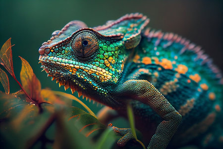 beautiful chameleon. Generative AIの素材