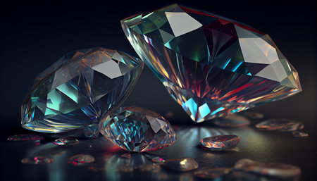 closeup of diamond. Generative AIの素材