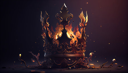beautiful king crown. Generative AIの素材