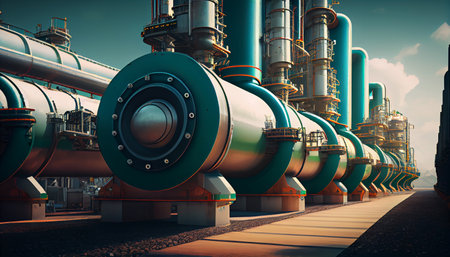 oil or gas pipeline. Generative AIの素材