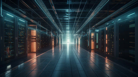 server room data center. Generative AIの素材