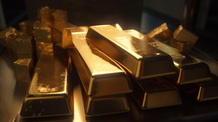 gold bars. Generative AIの素材