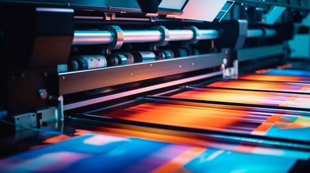 printing machine. Generative AIの素材