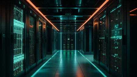 server room data center. Generative AIの素材