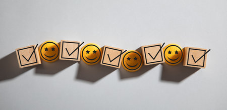 Customer experience. Satisfaction survey and customer serviceの写真素材