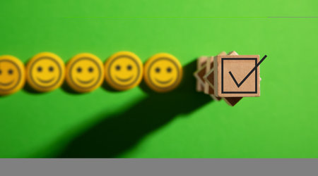 Customer experience. Satisfaction survey and customer serviceの写真素材