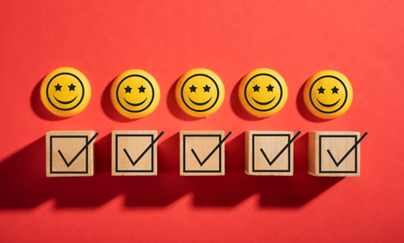 Customer experience. Satisfaction survey and customer serviceの写真素材