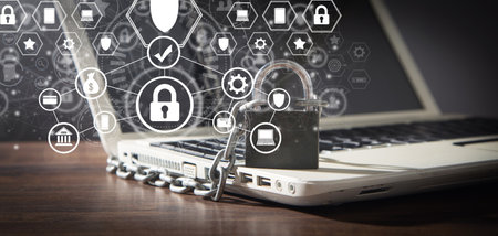 Concept Of Internet Security. Network. Technology. Data security