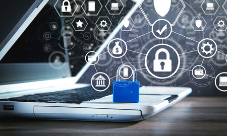 Concept Of Internet Security. Network. Technology. Data security