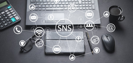 Concept of SNS. Social Networking Serviceの写真素材