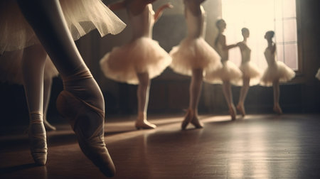 Ballerina legs. Generative AIの素材