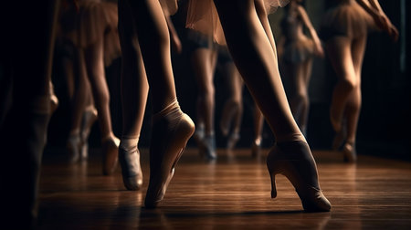 Ballerina legs. Generative AIの素材