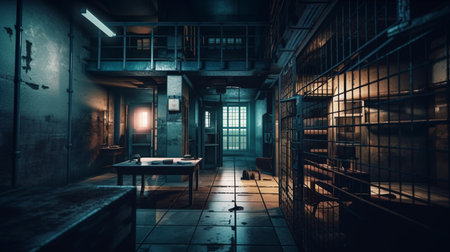 Cells for prisoners. Generative AIの素材