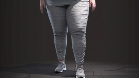 Plus size woman. Generative AIの素材