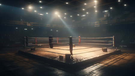 Boxing ring. Generative AIの素材