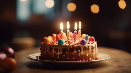 birthday cake. Generative AIの素材