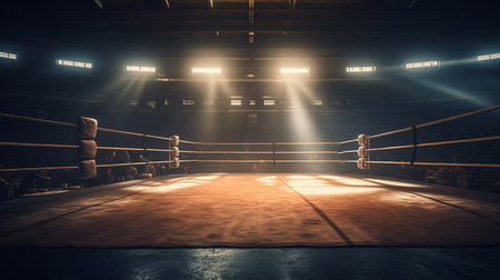 Boxing ring. Generative AIの素材