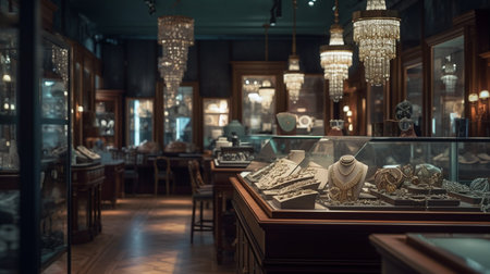 jewelry store. Generative AIの素材