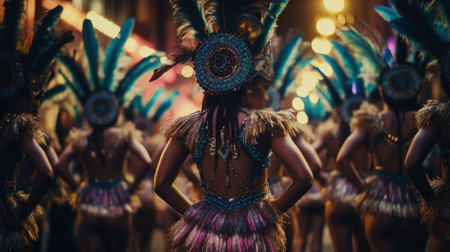 Carnival Samba Parade. Generative AIの素材