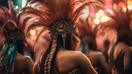 Carnival Samba Parade. Generative AIの素材
