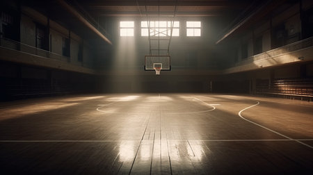 basketball court. Generative AIの素材