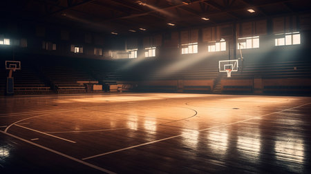 basketball court. Generative AIの素材