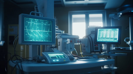 Medical room with modern technologies. Generative AIの素材