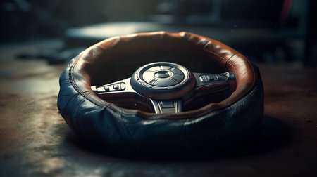 steering wheel. Generative AIの素材