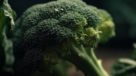 Closeup of Broccoli. Generative AIの素材