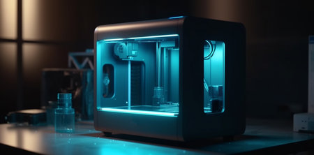 3d printer machine. Generative AIの素材