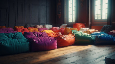 Soft chair bags. Generative AIの素材