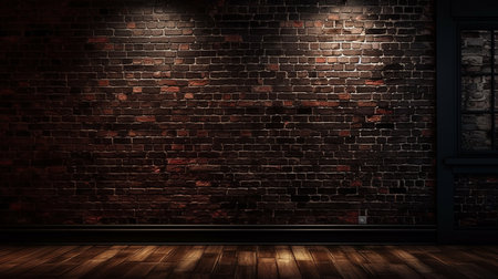 Dark brick wall. Generative AIの素材
