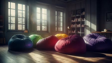 Soft chair bags. Generative AIの素材