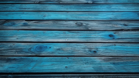 Blue wooden plank background. Generative AIの素材