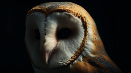 Portrait of an owl. Generative AIの素材