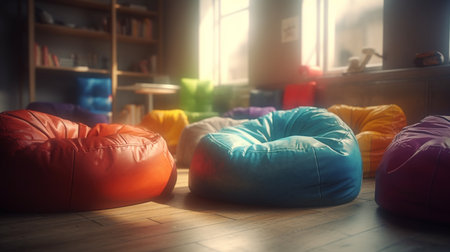 Soft chair bags. Generative AIの素材