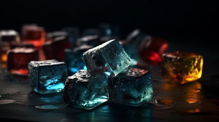 ice cubes. Generative AIの素材