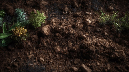 Soil background. Generative AIの素材