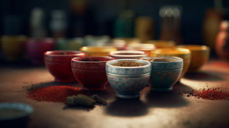 Set of spicy ingredients. Generative AIの素材