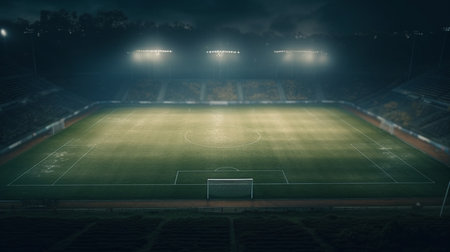 Football field. Generative AIの素材