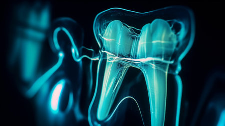 Teeth x ray. Generative AIの素材