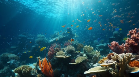 Tropical sea fishes. Generative AIの素材