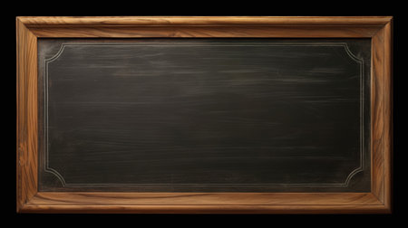 Empty wooden chalkboard. Generative AIの素材